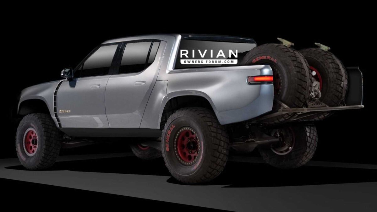 Электрический пикап Rivian R1T.