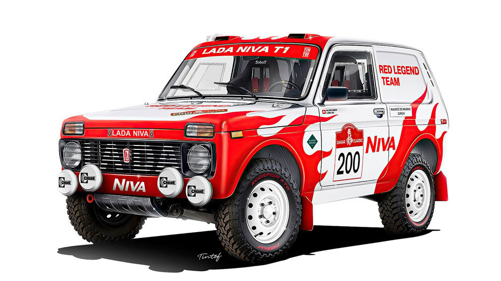 Lada Niva 1984 года для ралли Dakar-2022, эскиз