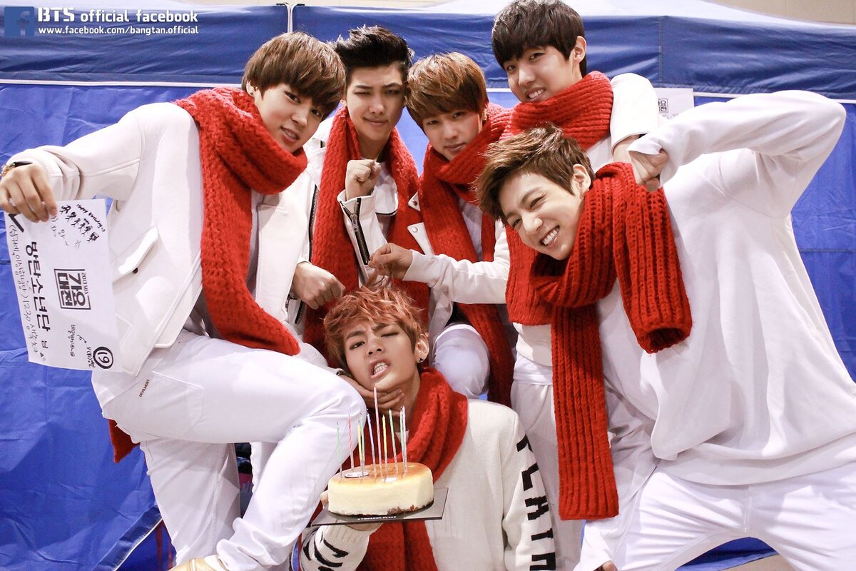 BTS in scarfs.