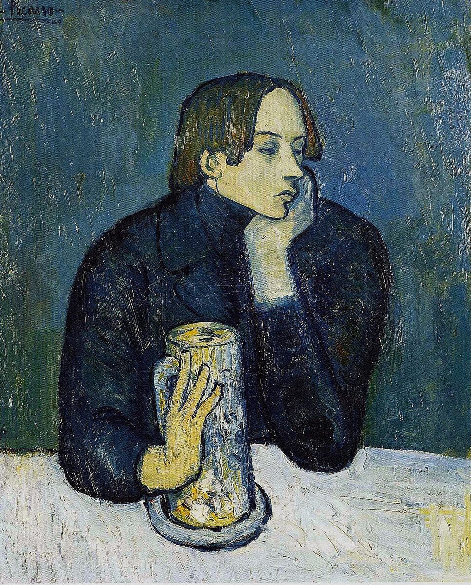 Пабло Пикассо, Портрет Сабартеса, 1901. Москва, ГМИИ имени А. С. Пушкина