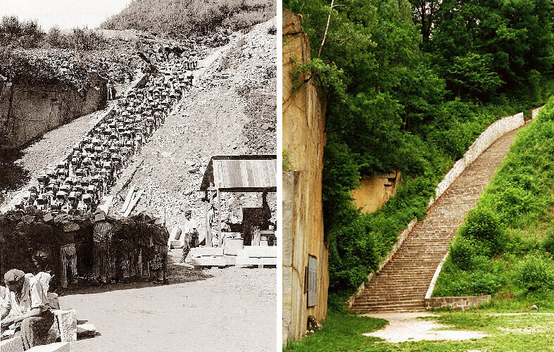 «Лестница смерти» в Австрийском концлагере Маутхаузен. /Данное изображение сделал я, фото взяты из открытых источников/