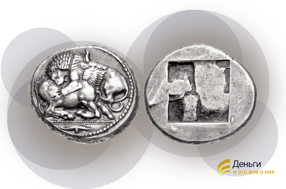 Македония, Акантос. Около 500-480 г. до н. э. Источник: Classical Numismatic Group, Inc. http://www.cngcoins.com, CC BY-SA 3.0 <http://creativecommons.org/licenses/by-sa/3.0/>, via Wikimedia Commons