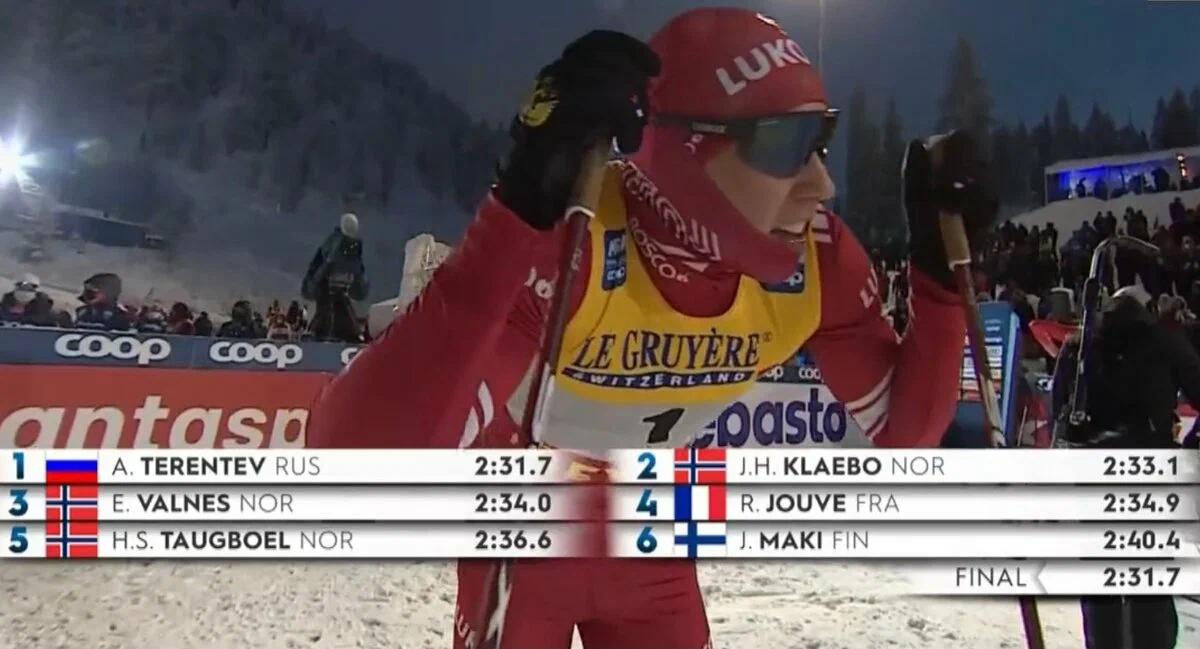 Александр Терентьев после финиша в Руке