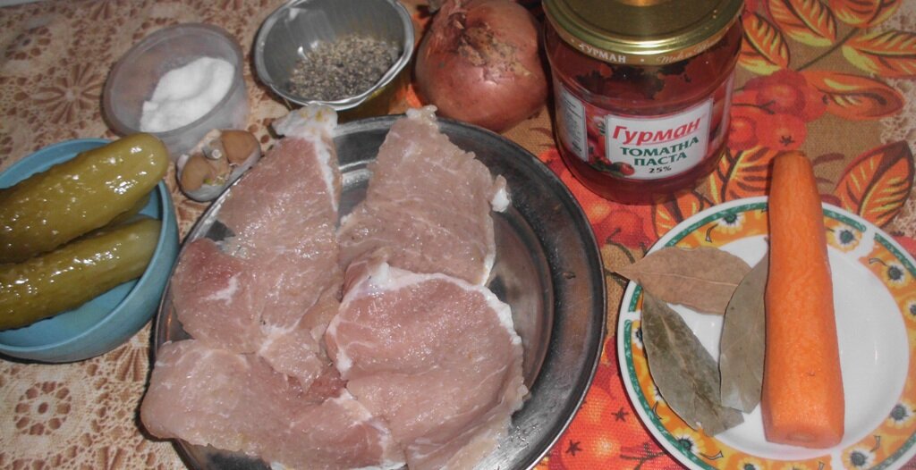 Продукты для приготовления азу из свинины. Личное фото автора канала Житейская проза