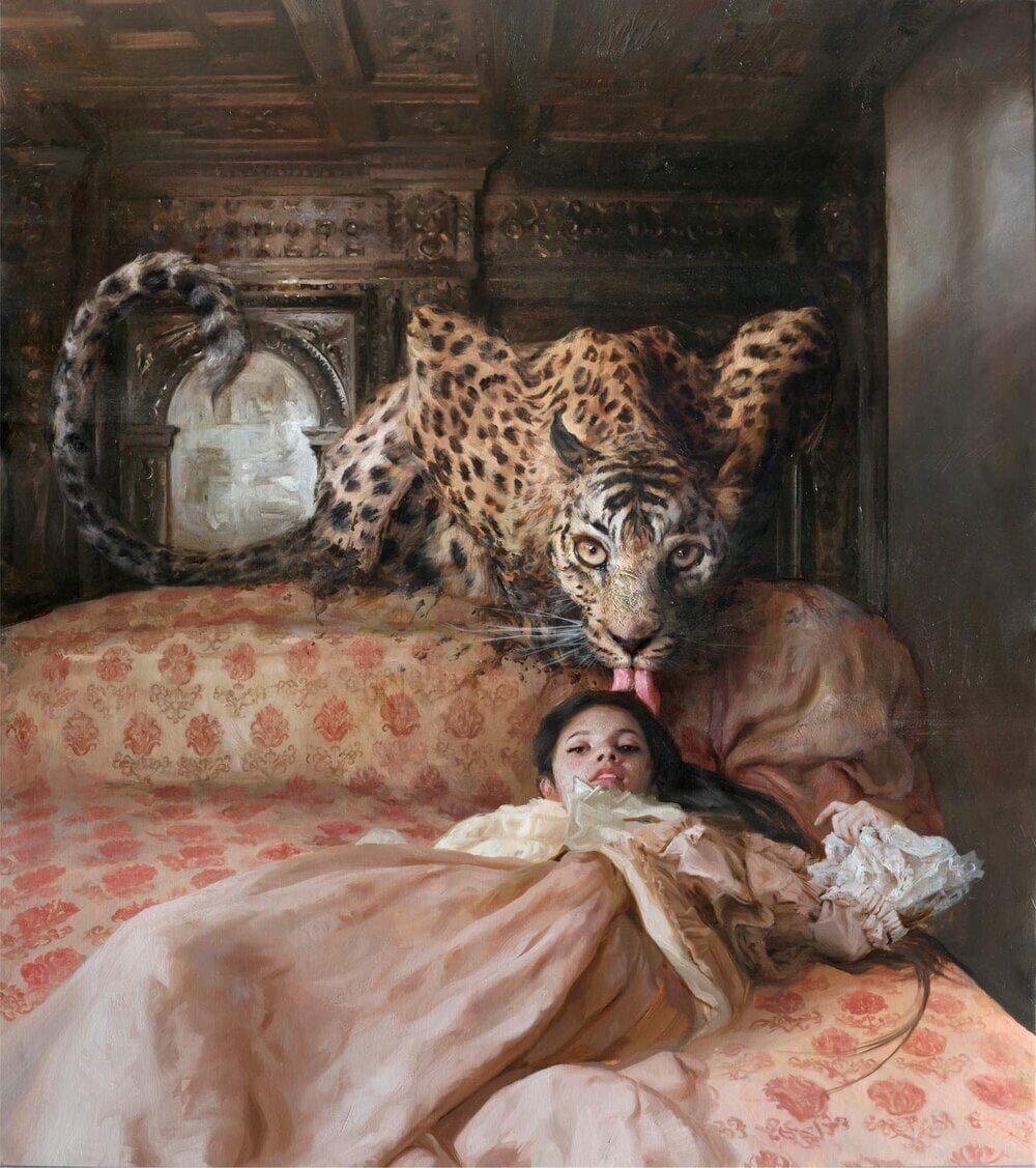 © Гильермо Лорка  /  Guillermo Andres Lorca Garcia Huidobro / Фрагмент картины Английская кровать 110 x 100 см