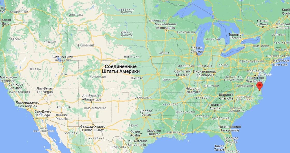    Город Чесапик на карте:Google Maps