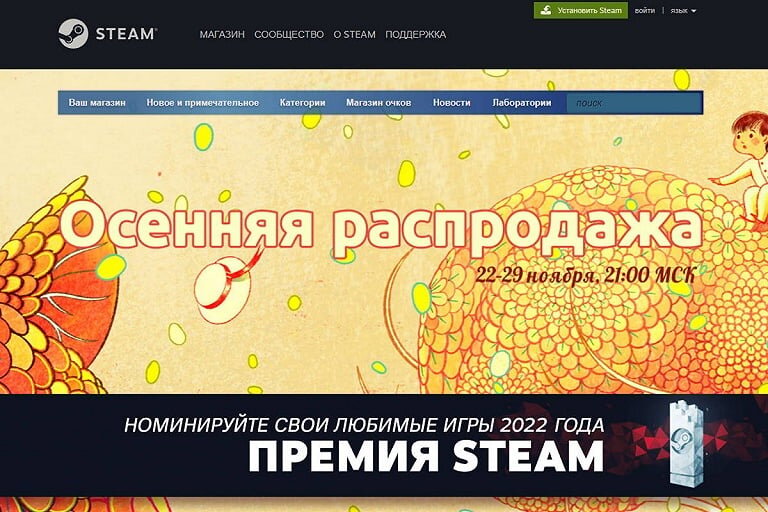  Скриншот: Steam