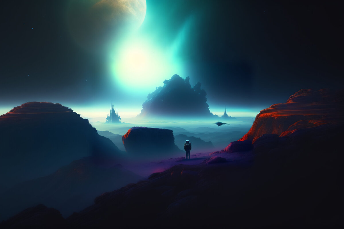 Просторы космоса безграничны! Рисунок из свободных источников