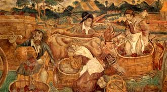 Сцена приготовления вина, Бассано, XVII век