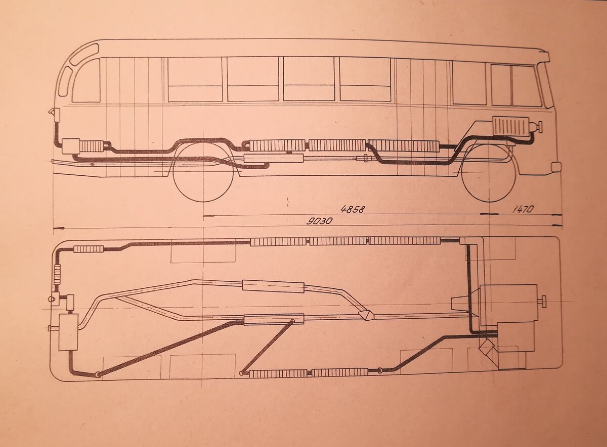 Схема отопления салона автобуса