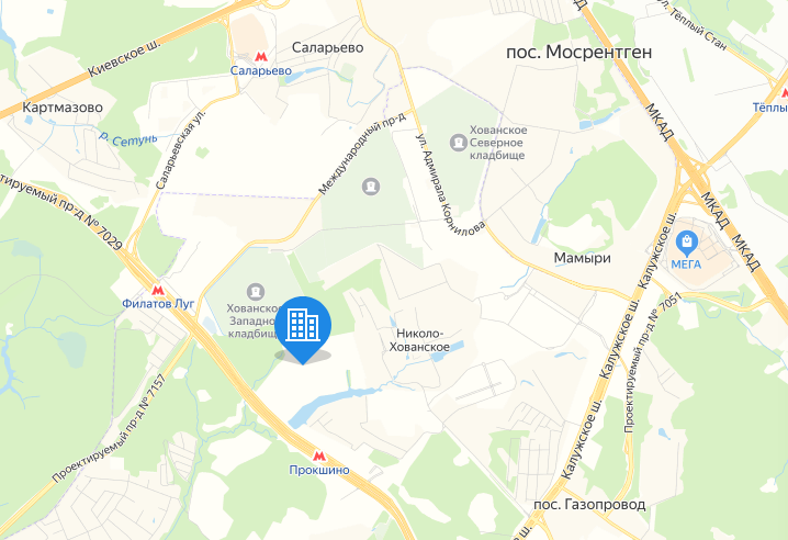 Прокшино на карте