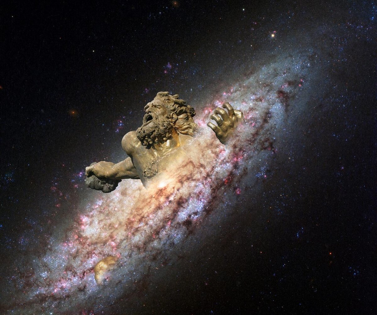 Фото: René van der Woude, Mixr.nl / Мифический герой Энцелад, поглощенный Галактикой. Это изображение - представление художника. Фото носит иллюстрированный характер