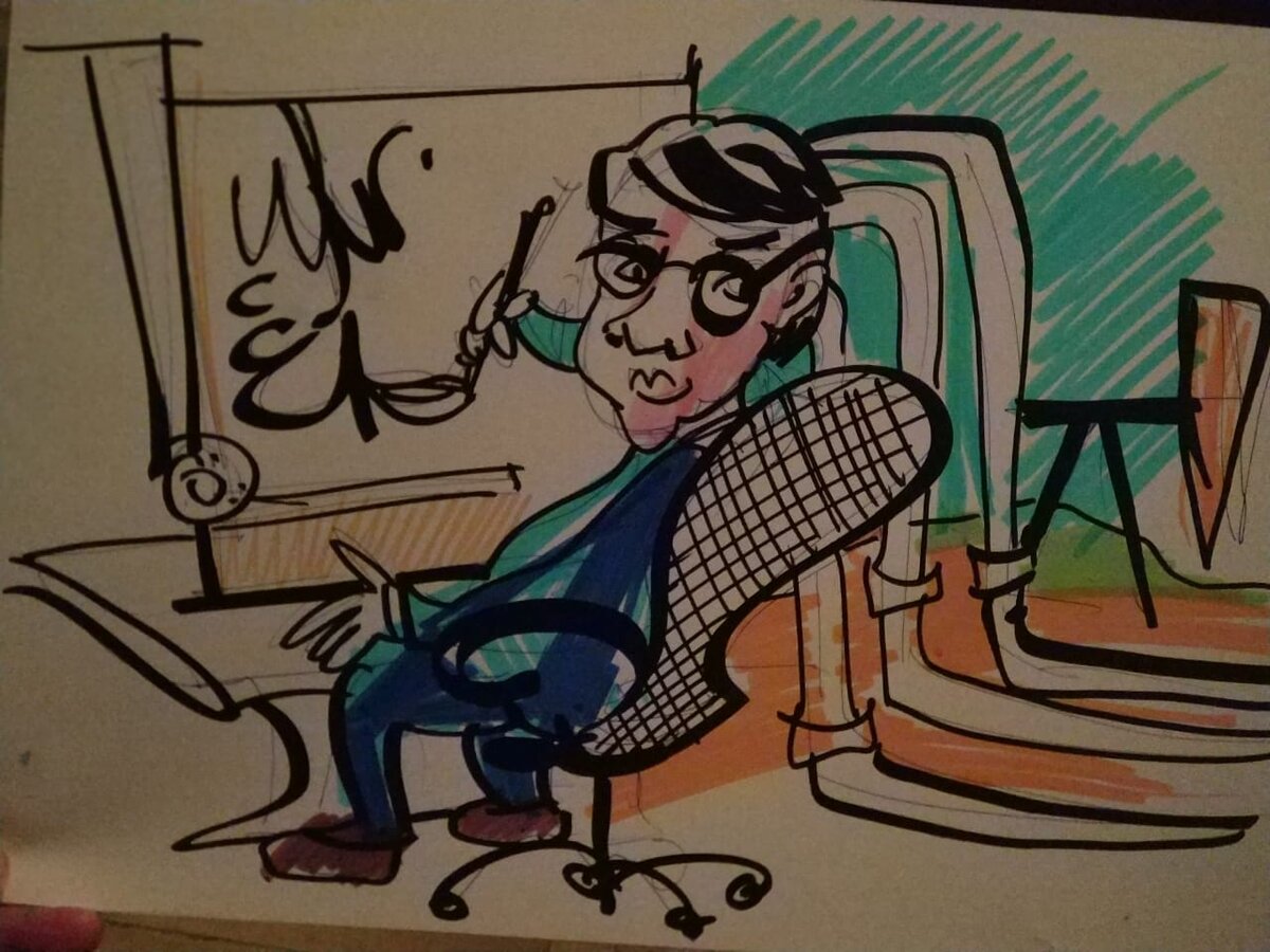 Рисунок "Нефтяной бизнесмен". Художник - К.В.