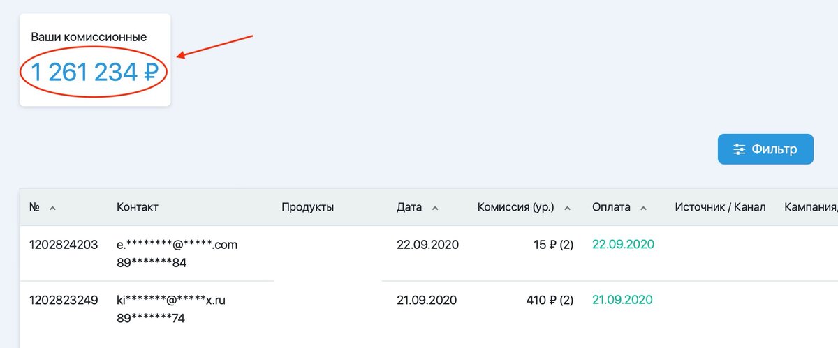 Партнёрская программ №1