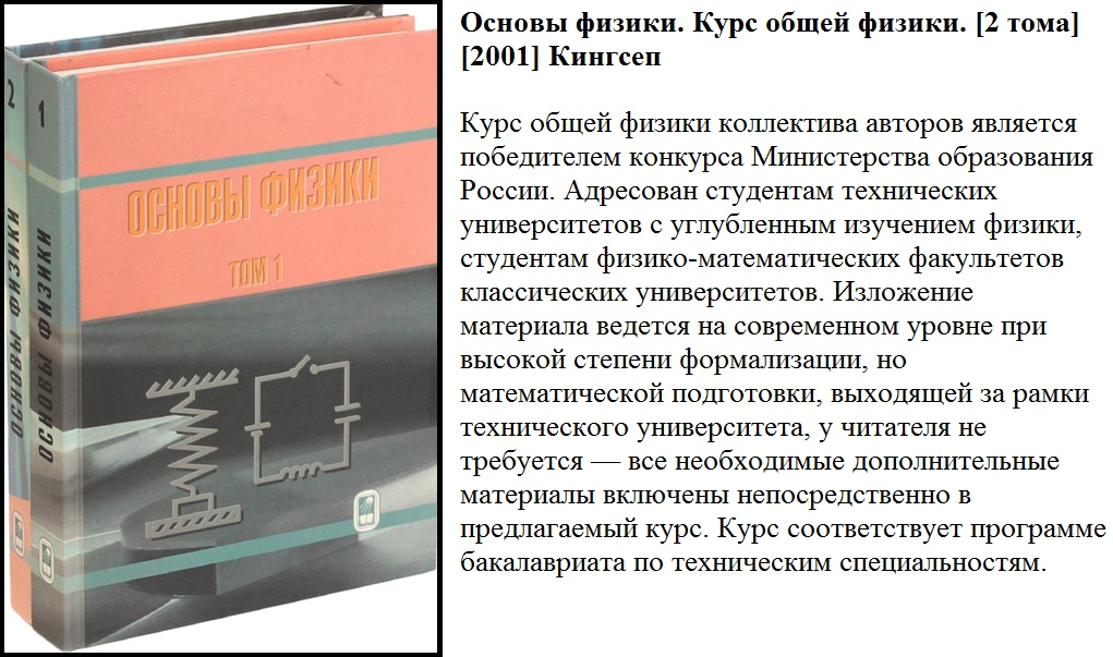 Физика том 1. Основы физики. Основы физики том 2. Кингсеп курс общей физики. Общая физика в 2 томах.