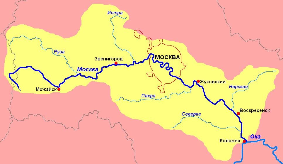 Москва река впадает. Карта Москвы реки с притоками. Москва река схема с притоками. Москва река бассейн реки. Река Москва на карте России.