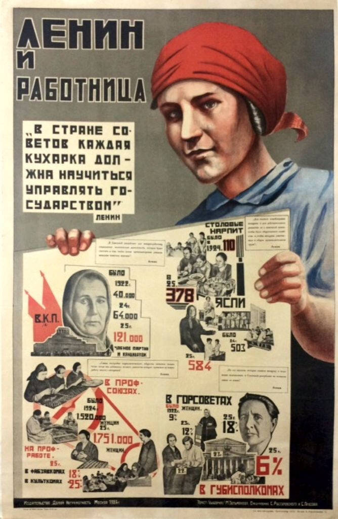 Плакат «В стране Советов каждая кухарка должна научиться управлять государством», 1926 год