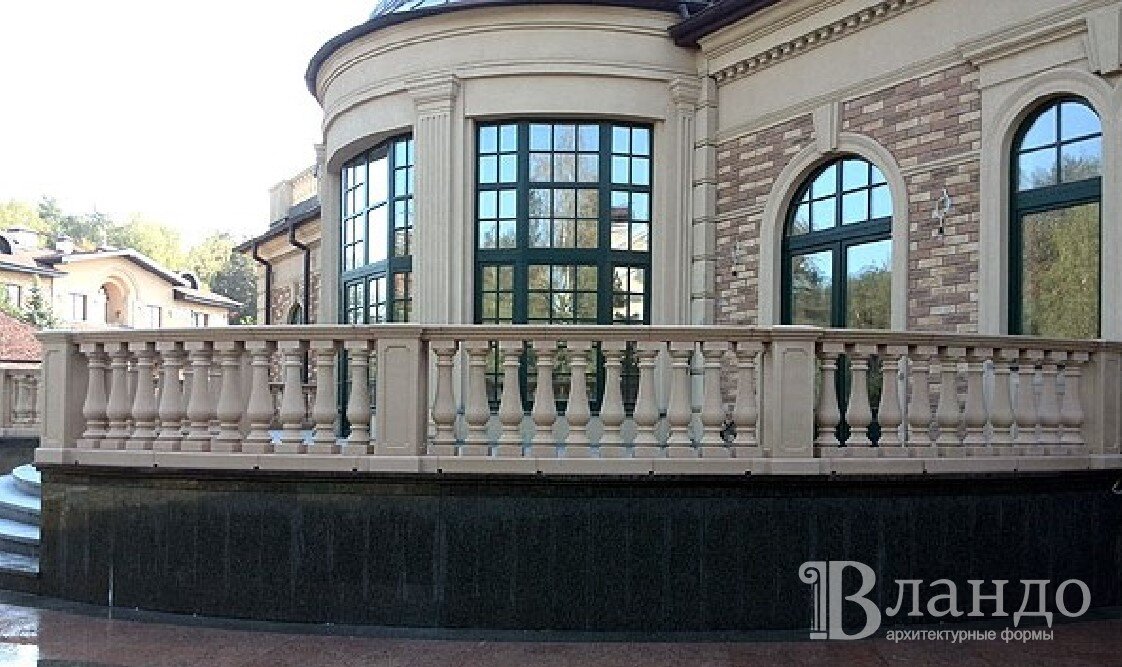 Ограждение террасы балюстрадой "Вландо"