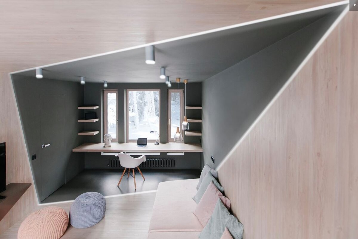 Скрытые двери в интерьере, проект Shkaff interior