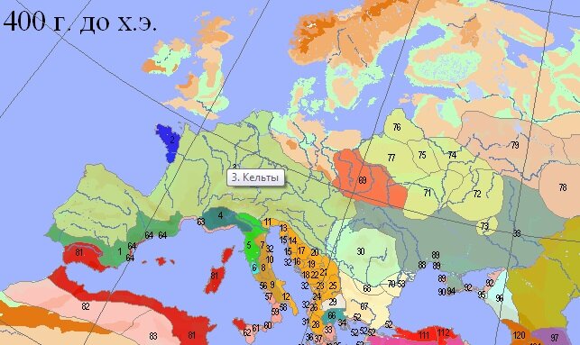 Кельты где жили карта
