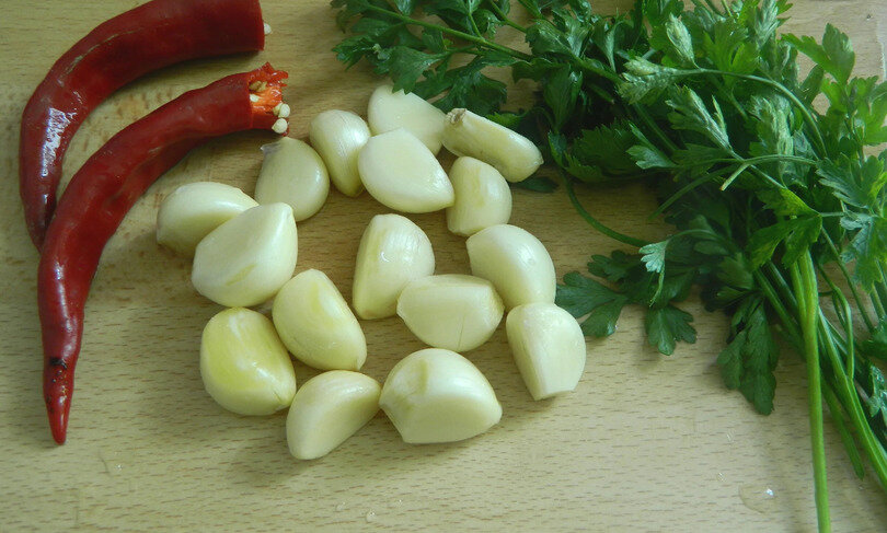 чеснок, перец