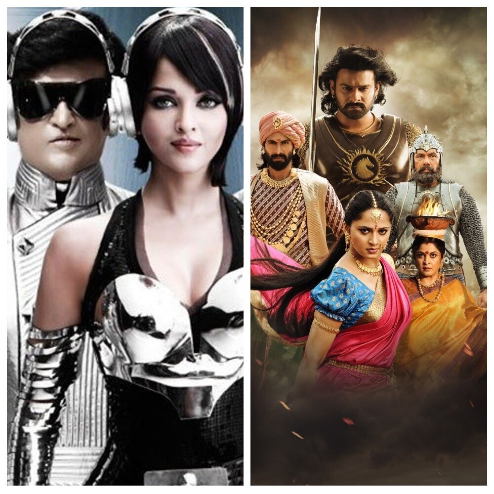 Первое фото. Источник: youscreen.ru Постер к фильму «Робот» . Второе фото. Источник: Pinterest Постер к фильму «Бахубали»