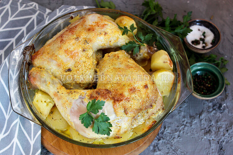 Куриные ножки маринованные в сметане с чесноком в духовке - рецепт автора Эльвира Варницына