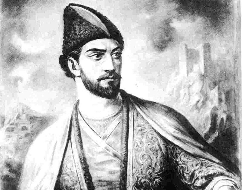 Шота Руставели. Художник Ираклий Тоидзе. Фоторепродукция из открытых источников.