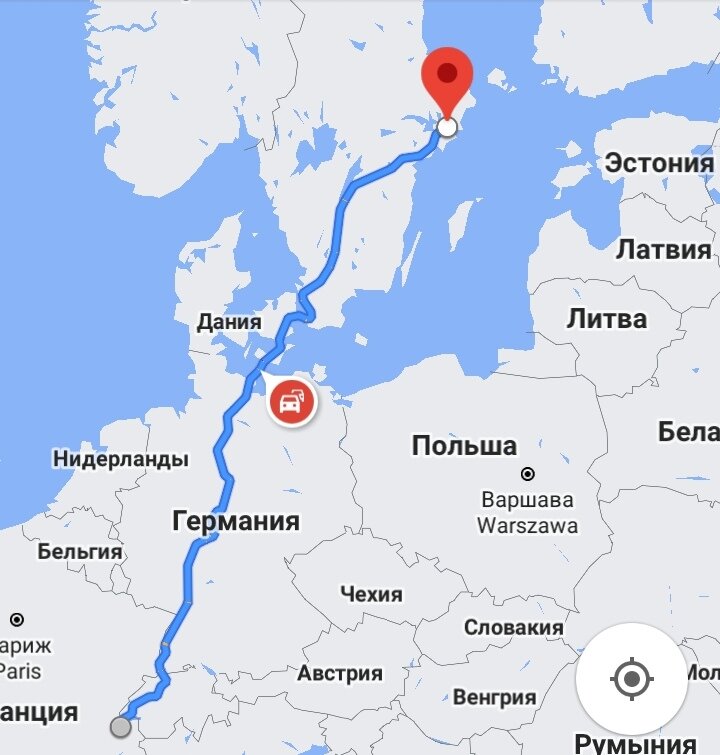 Маршрут Женева-Стокгольм