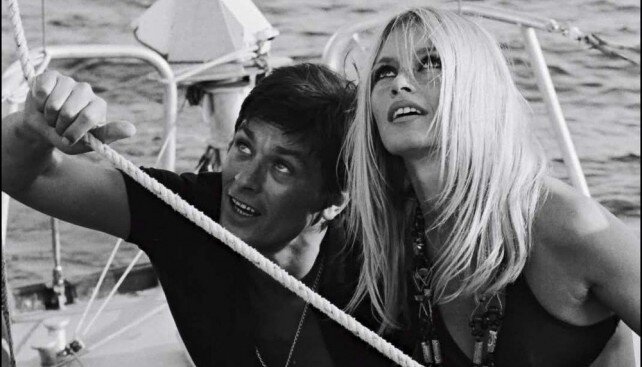 Ален Делон и Бриджит Бардо, яхта Pen Duick , 1968 год