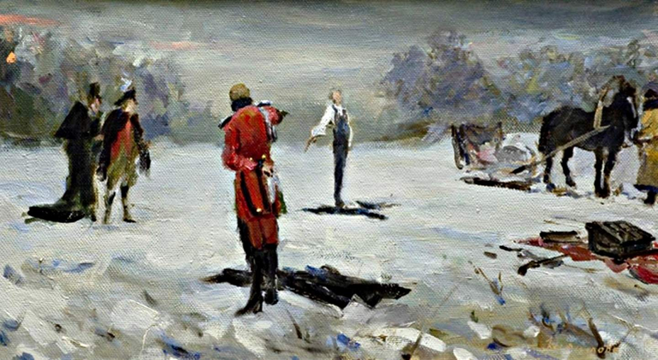 Пушкин и дантес картина