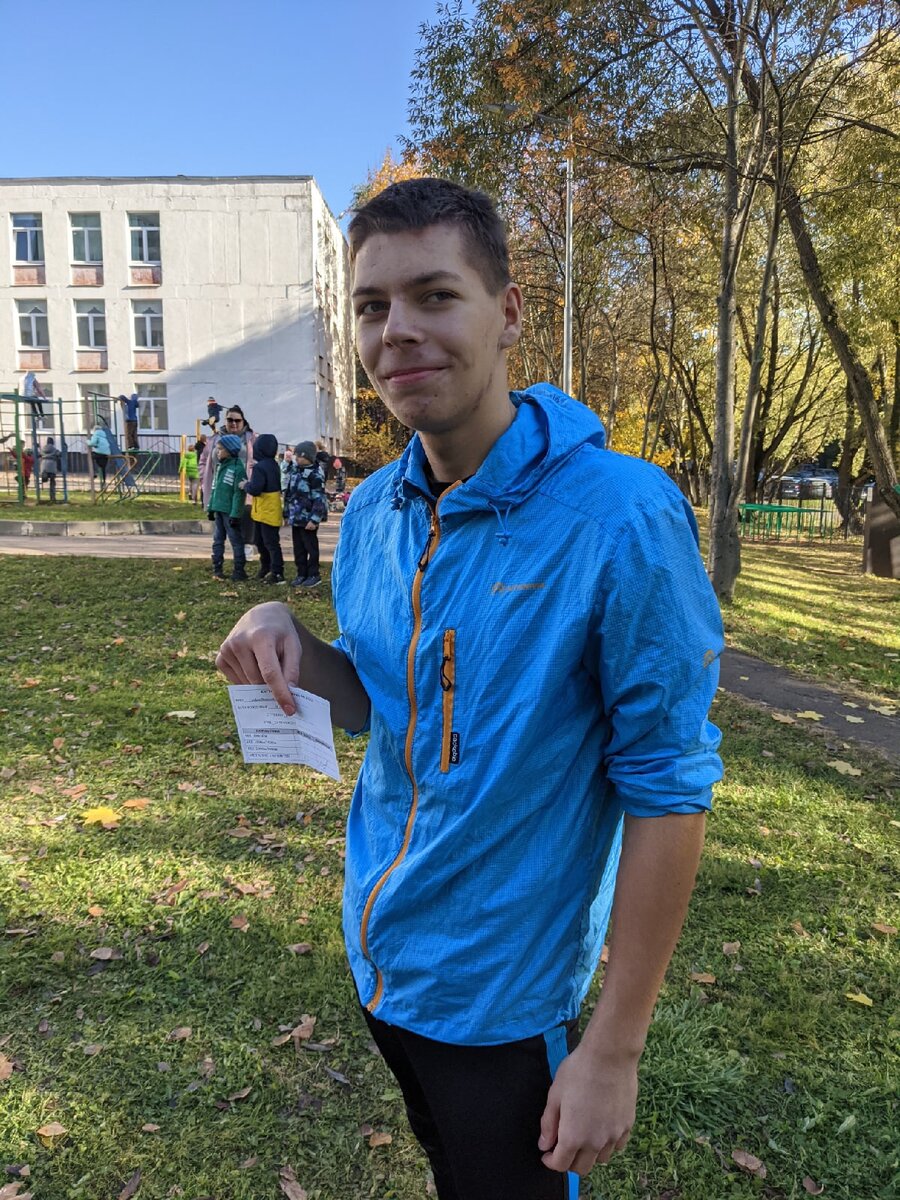 Дали бумажку, где записывались результаты