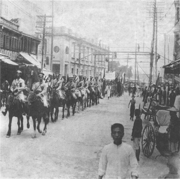Китайская кавалерия в Харбине. 1929 год