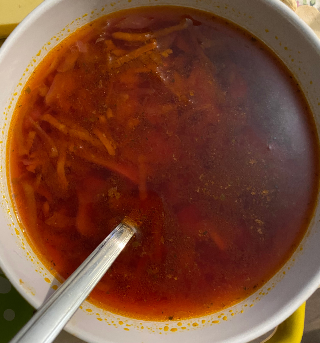 Мой борщик. Как всегда - красненький)))