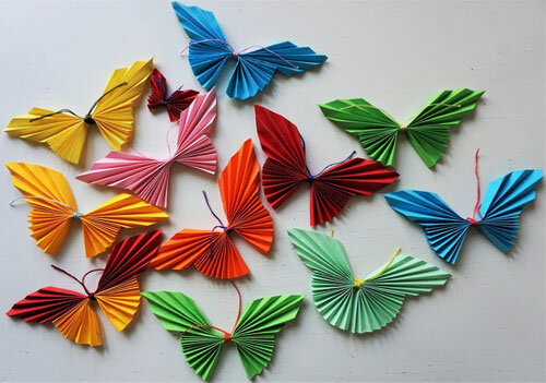 Открытка ладошки с бабочкой. Объемная бабочка своими руками на открытку из цветной бумаги
