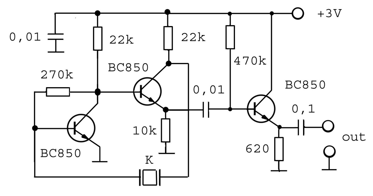 Кварц на схеме