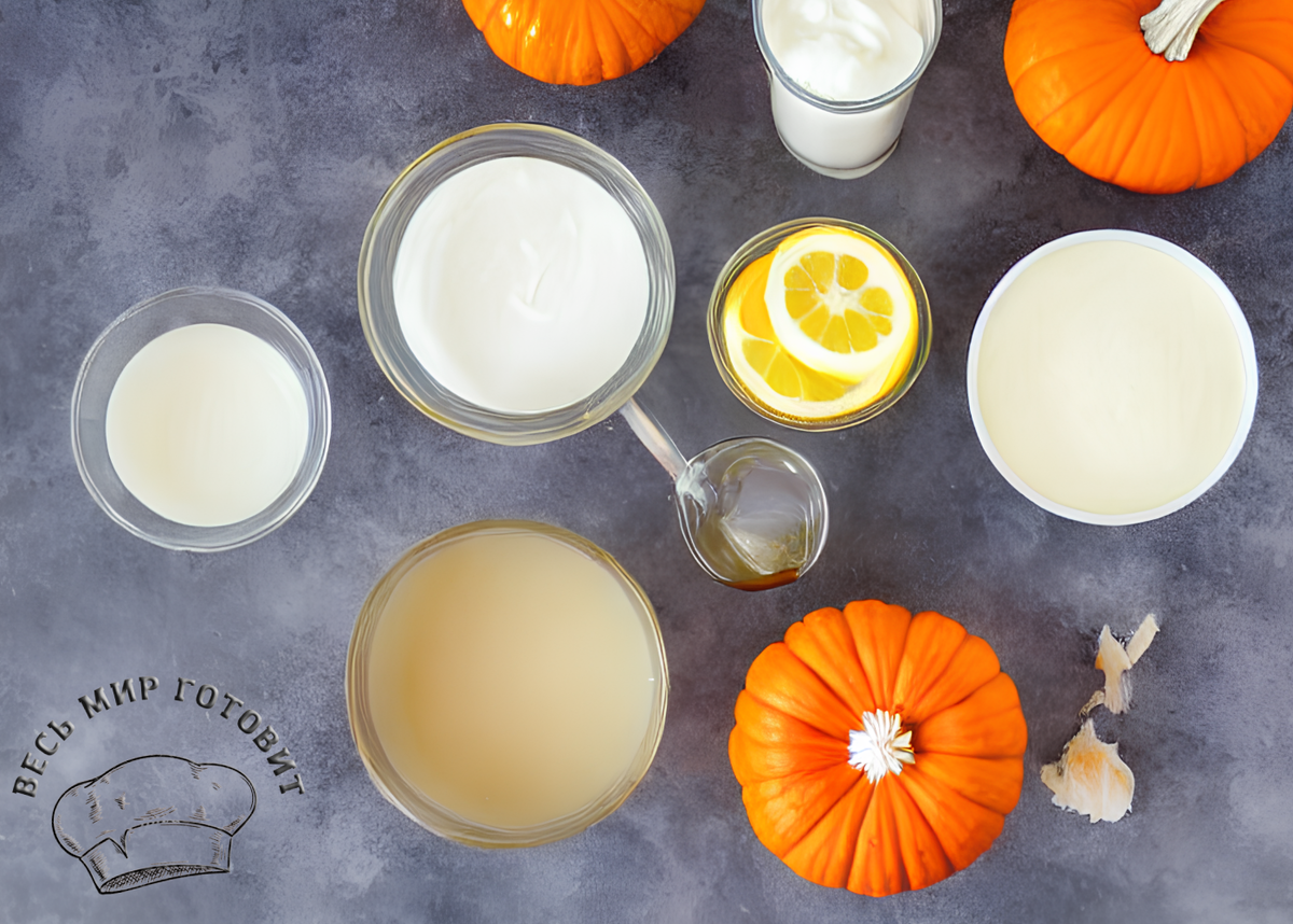 Тыквенный суп на бульоне.