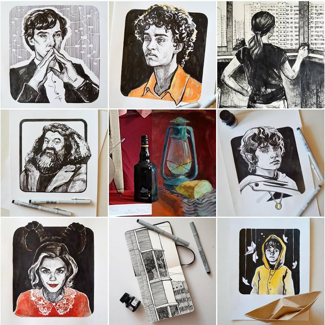 Топ моих 9 работ собравших большее количество сердец за 2019 г. для bestnine