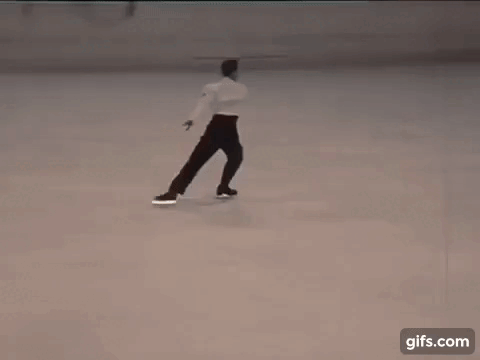 (Тут приземление неудачное, на две ноги)