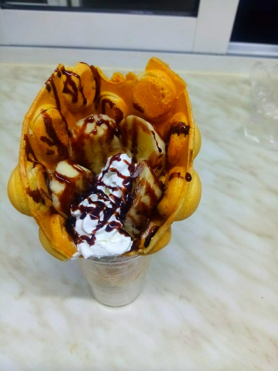 Бабл-вафля с кремом