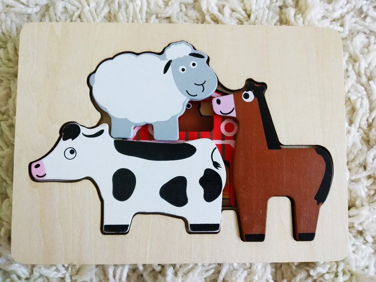 Деревянный пазл Wood Little "Farm" 