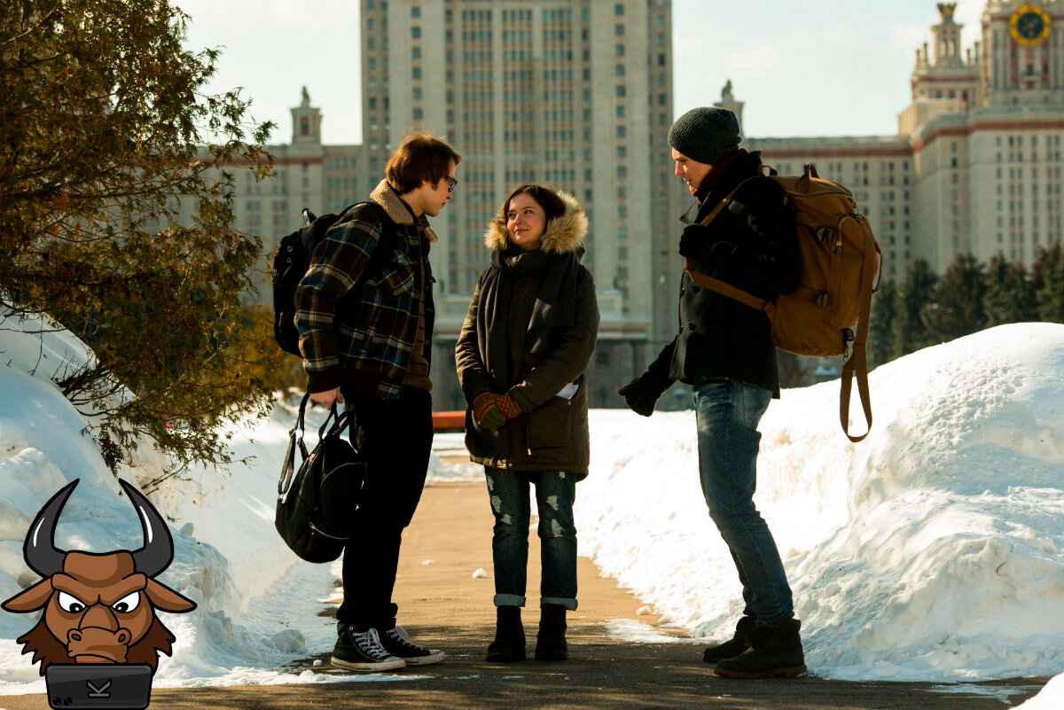 Виталий Довгалюк, Татьяна Полосина и Владимир Гориславец. Кадр из фильма «Надломленные души»