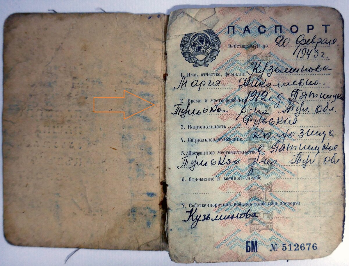 Старый паспорт