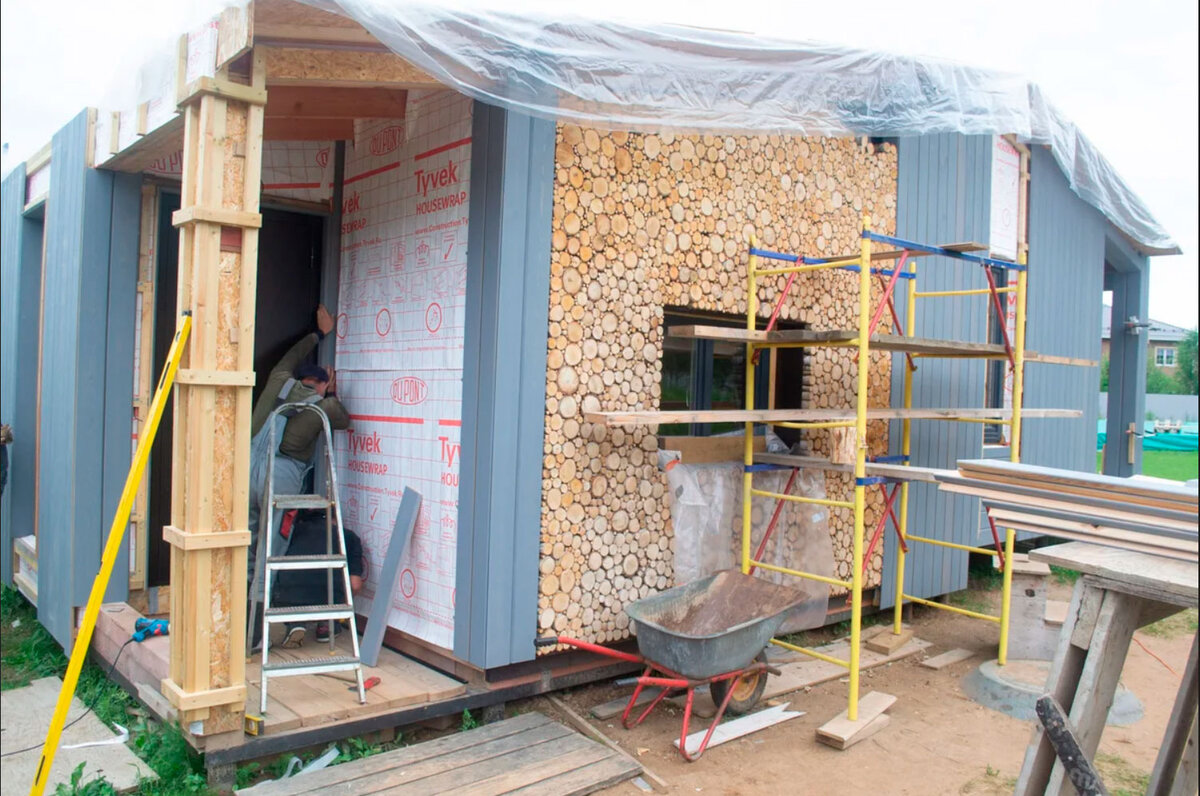 стены по технологии Cordwood