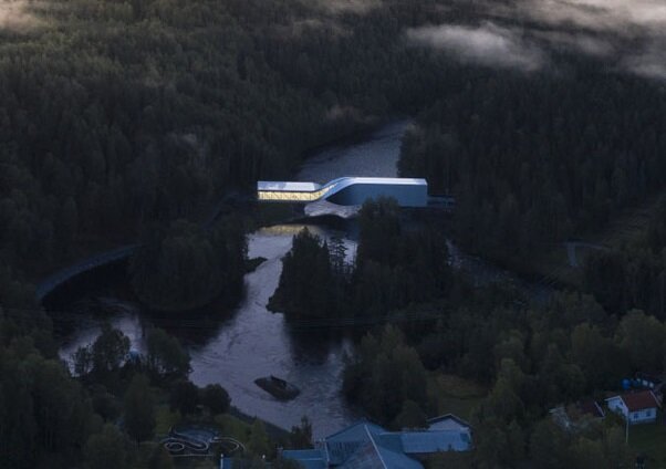 Мост Твист расположен в парке Kistefos