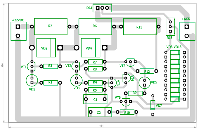 Печатная плата зарядного устройства
