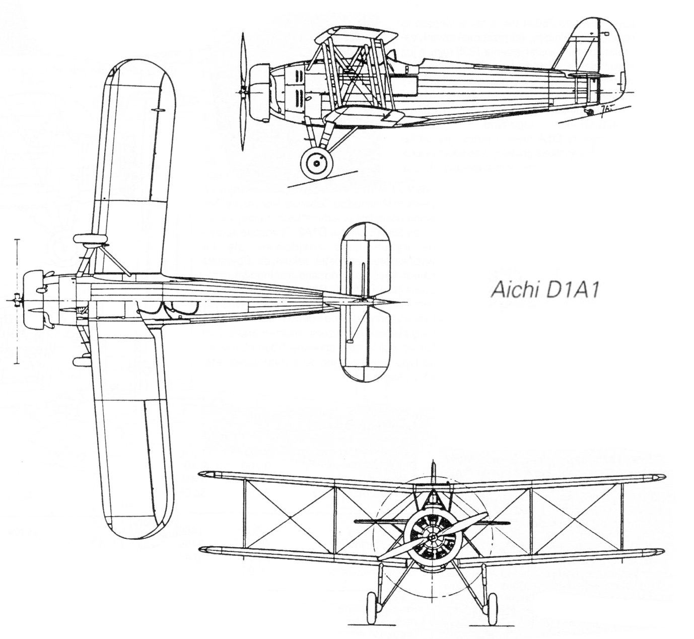 Аич. Aichi d1a. D1a Susie. Пикировщик Аичи в3ф. Аичи d1a биплан.