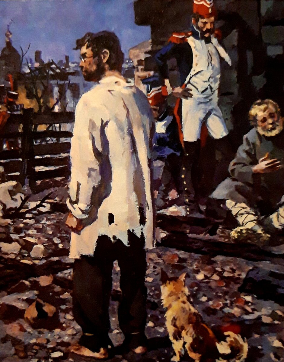 Как плен изменил пьера. Пьер Безухов и Платон Каратаев иллюстрации. Пьер Безухов в плену иллюстрации.