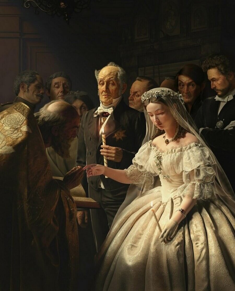 "Неравный брак", художник В. Пукирев