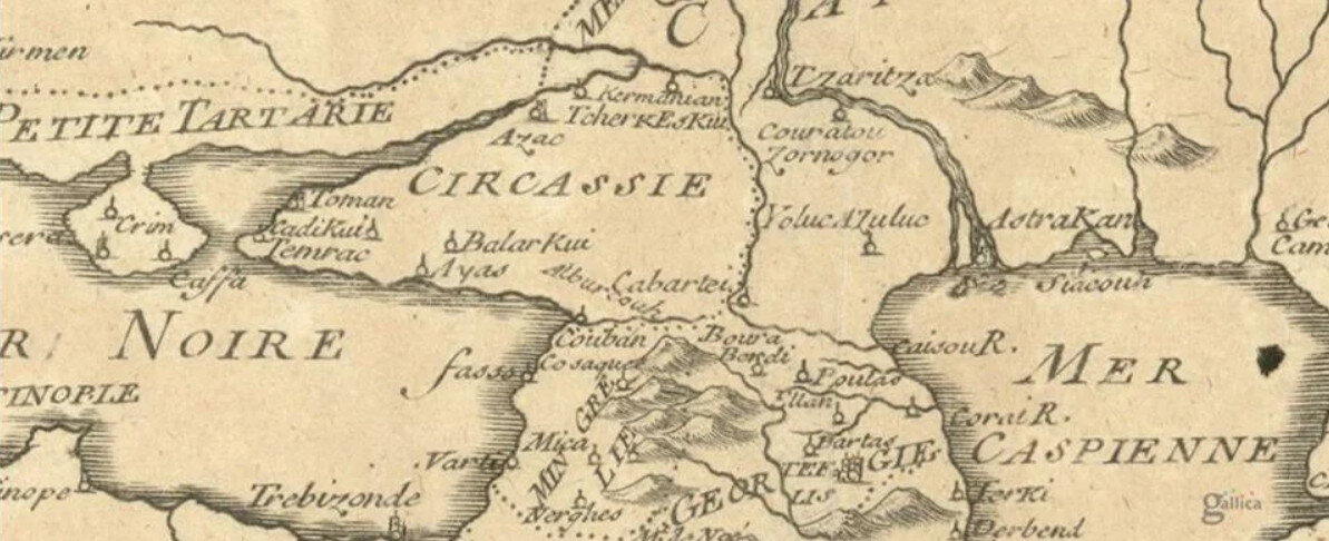 Карта черкессии 1760